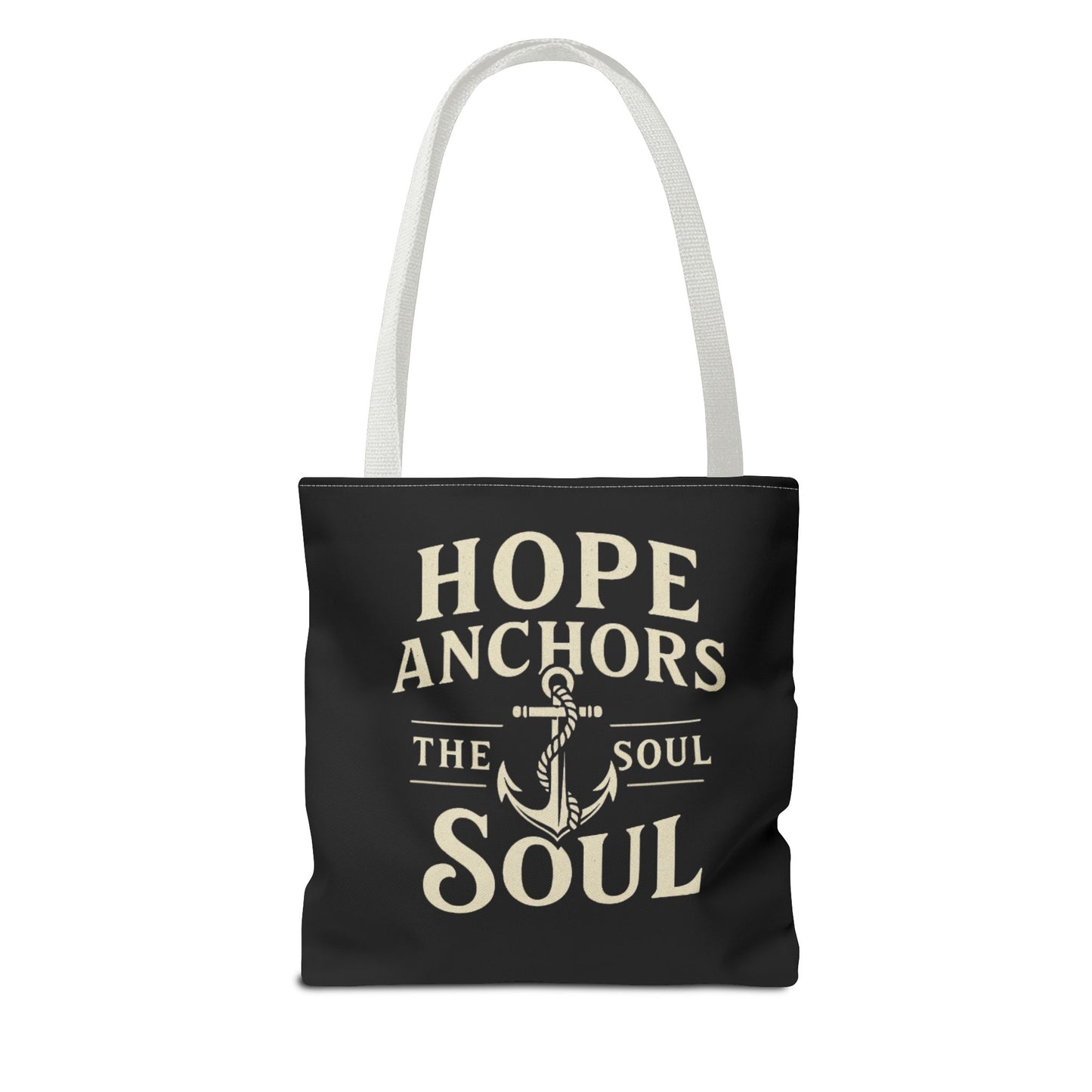 Inspirational Tote Bag - Hope Anchors the Soul, Everyday Use, Beach Bag, Travel Companion