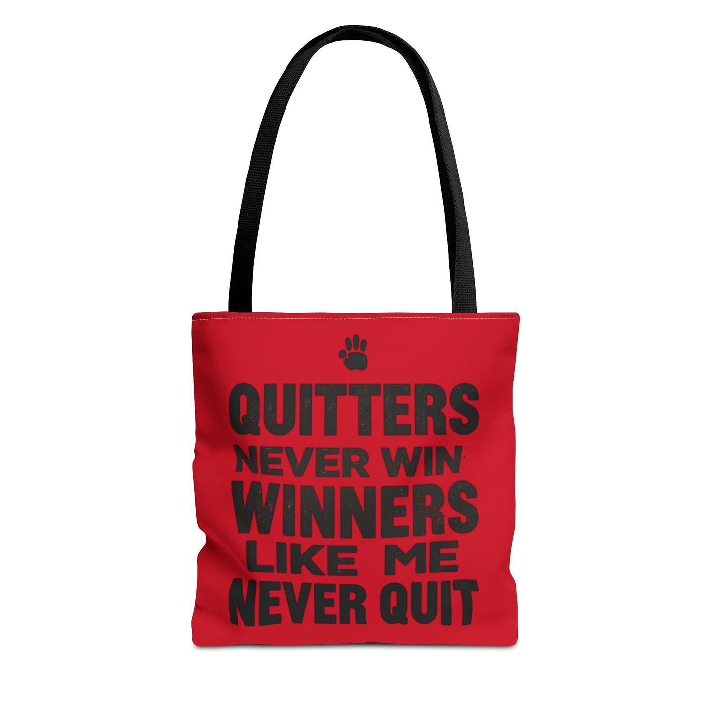 Rallying Cry Hand-Lettered Tote Bag | Bold Red All-Over Print