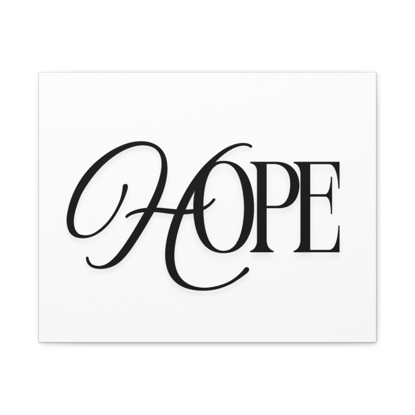 Hope Script Wall Art Canvas | Matte Stretched Canvas