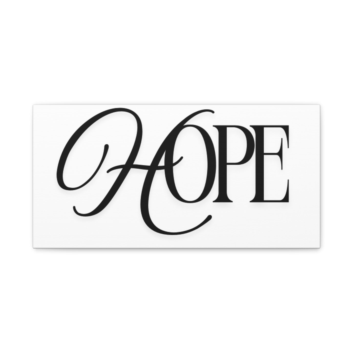 Hope Script Wall Art Canvas | Matte Stretched Canvas