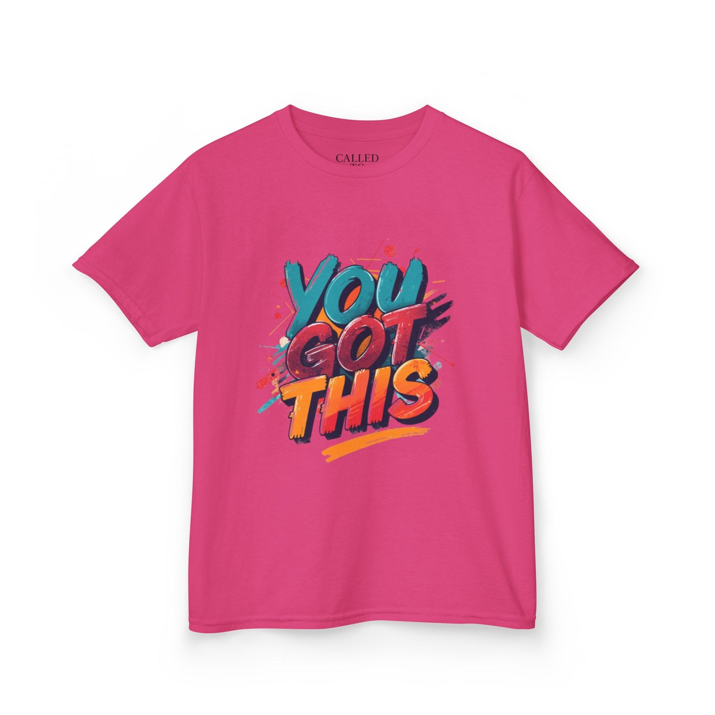You Got This Kids Tee | Colorful Hand-Lettered Brush Script, Paint Splatters