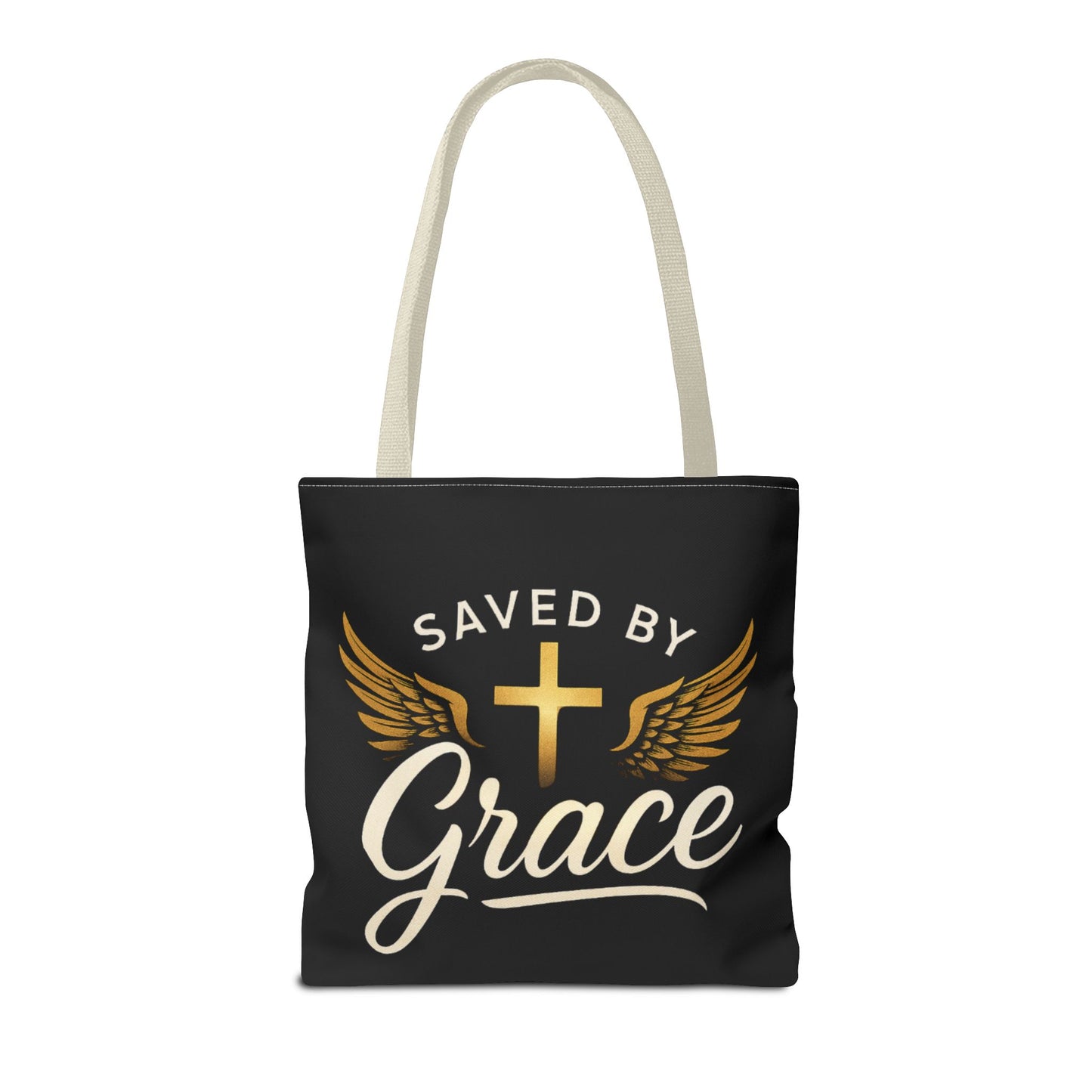 Saved by Grace Tote Bag | Inspirational Christian Gift for Faith, Spiritual Journey, Church Events, Everyday Use, Stylish Carryall