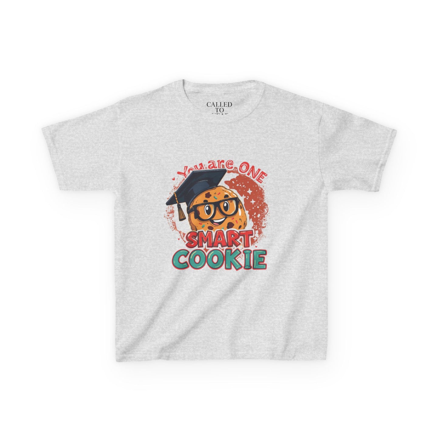 You Are One Smart Cookie kids tee | Smiling Cookie with Graduation Cap & Glasses
