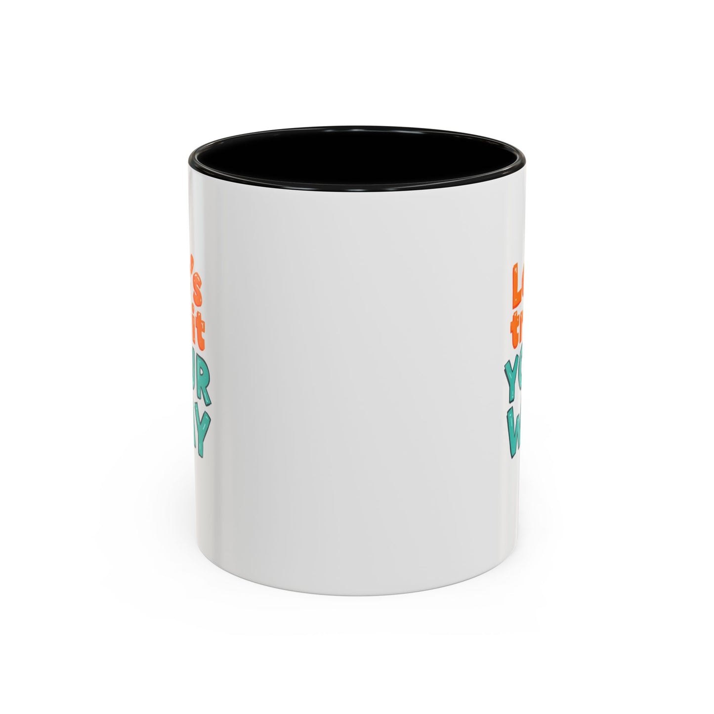 Let’s Try It Your Way Accent Coffee Mug | Typography Retro Colors