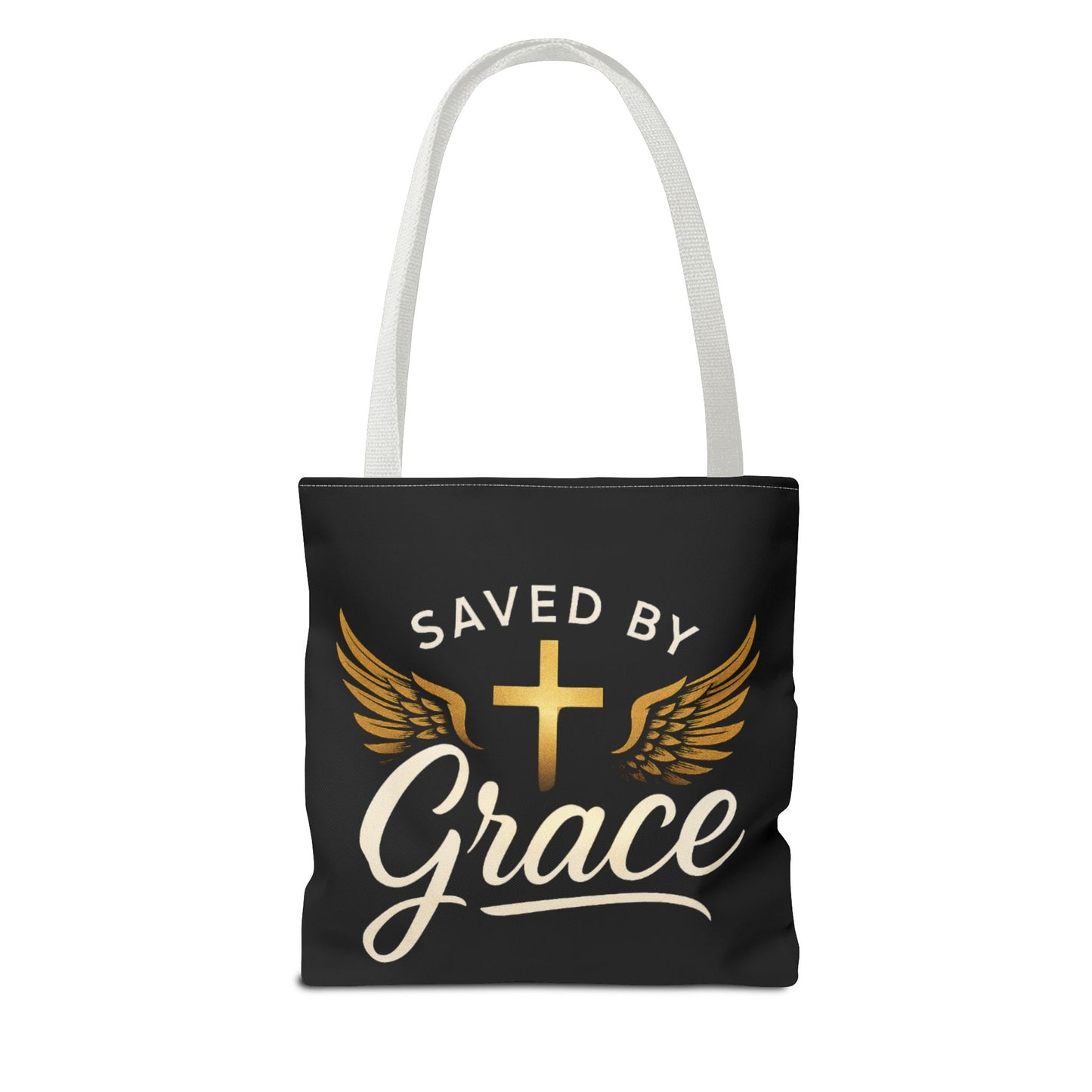Saved by Grace Tote Bag | Inspirational Christian Gift for Faith, Spiritual Journey, Church Events, Everyday Use, Stylish Carryall