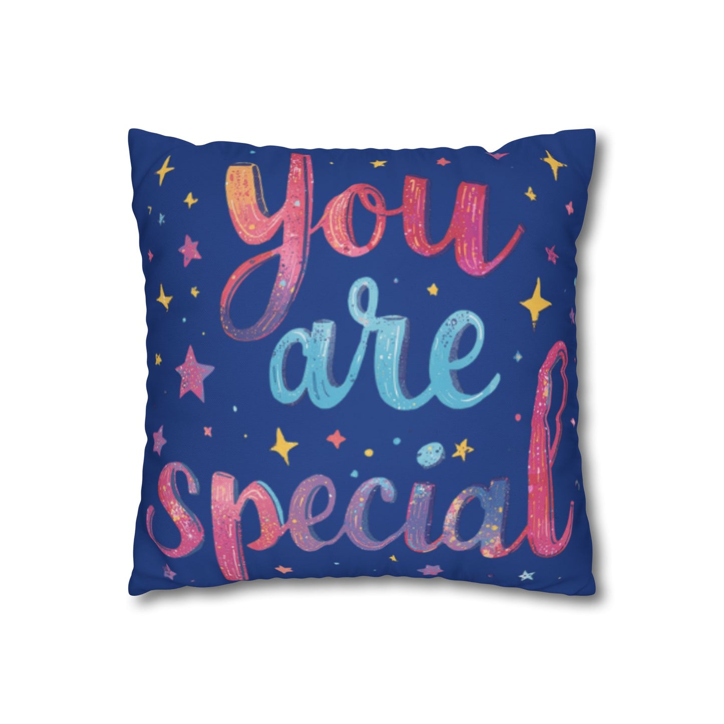 You Are Special Pillowcase | Square Poly Canvas Pillowcase, Inspirational Typography