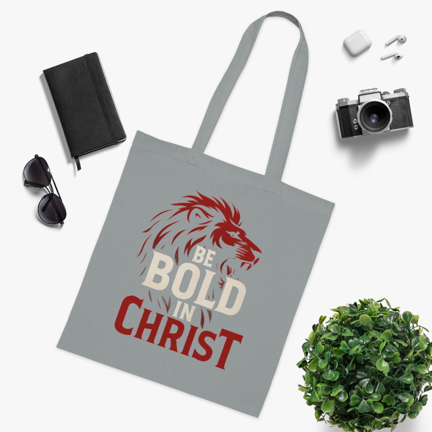 Be Bold in Christ Cotton Tote Bag, Inspirational Gift, Christian Tote, Bible Verse Bag, Everyday Use, Church Activities, Eco-Friendly