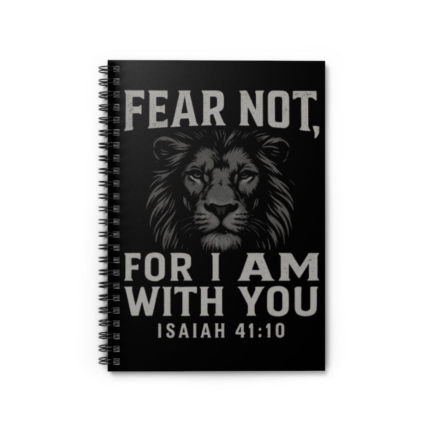Inspirational Spiral Notebook - Fear Not, Christian Journal, Motivational Notebook, Gift for Students, Devotional Planner, Scripture Note