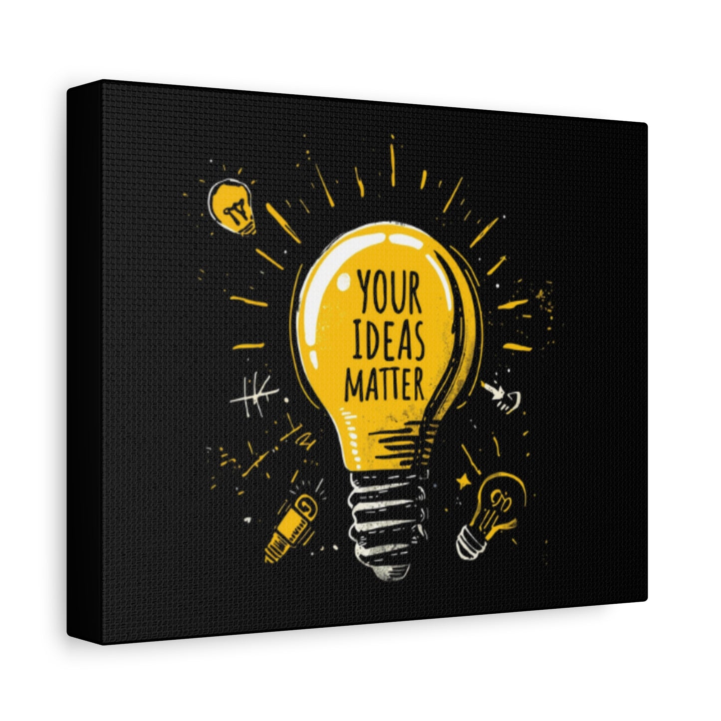 Your Ideas Matter lightbulb Matte Canvas