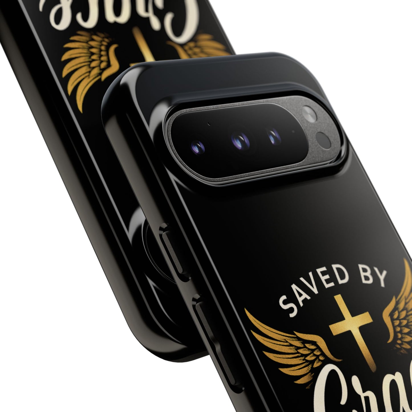 Christian Phone Case - Saved by Grace Design, Unique Gift for Believers, Inspirational Accessory, Stylish Christian Decor