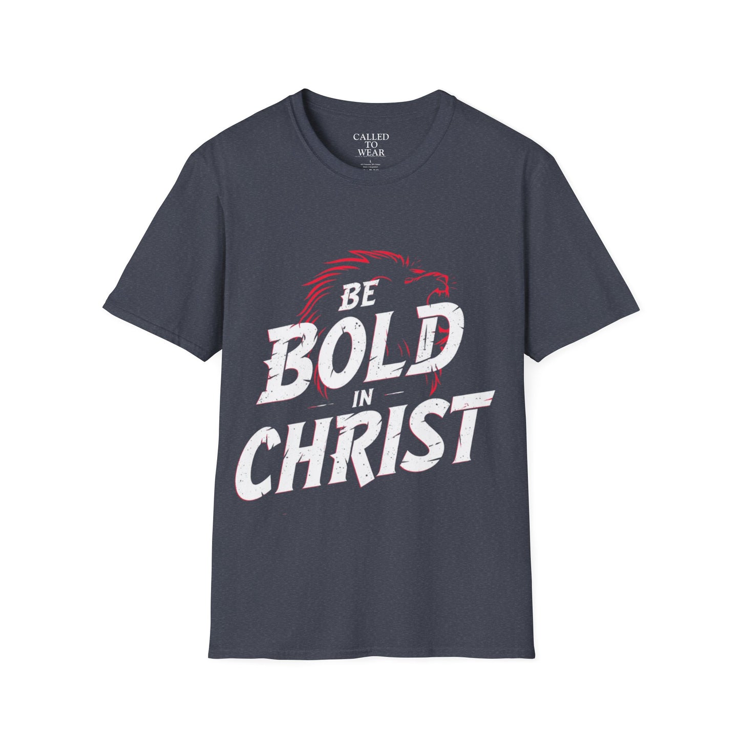 Be Bold in Christ T-Shirt | Christian Faith Tee, Lion Silhouette Typography
