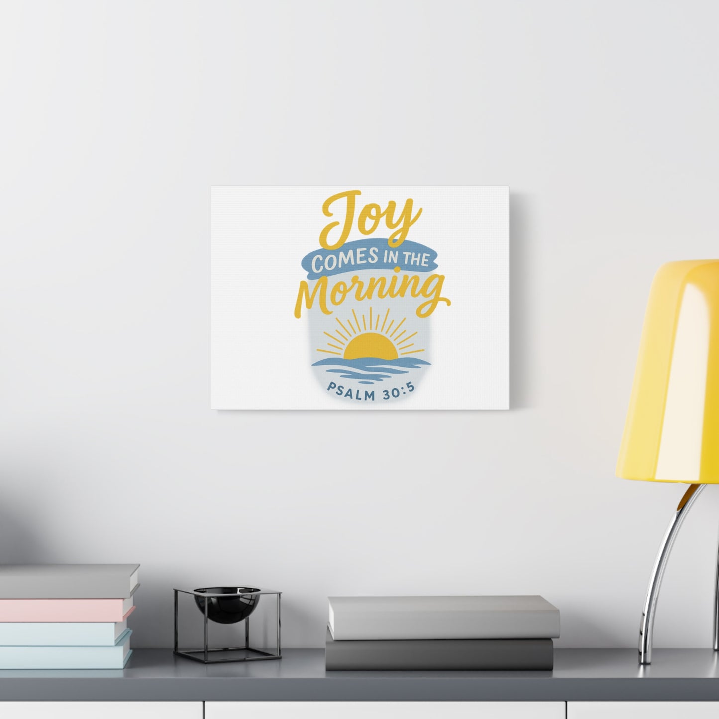Joy Comes in the Morning Canvas Art | Sunshine Wall Decor, Inspirational Wall Art, Home Blessing Decor, Uplifting Gift, Faith-Based Art