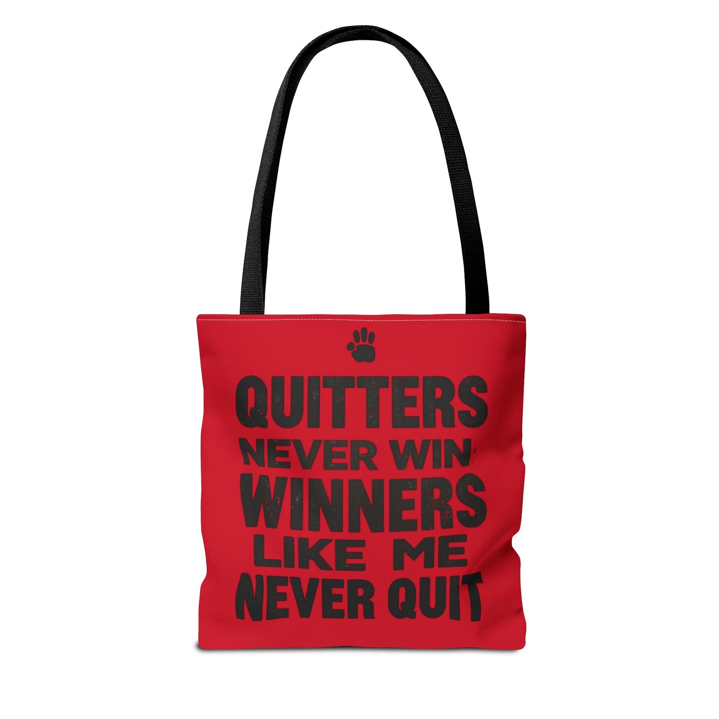 Rallying Cry Hand-Lettered Tote Bag | Bold Red All-Over Print