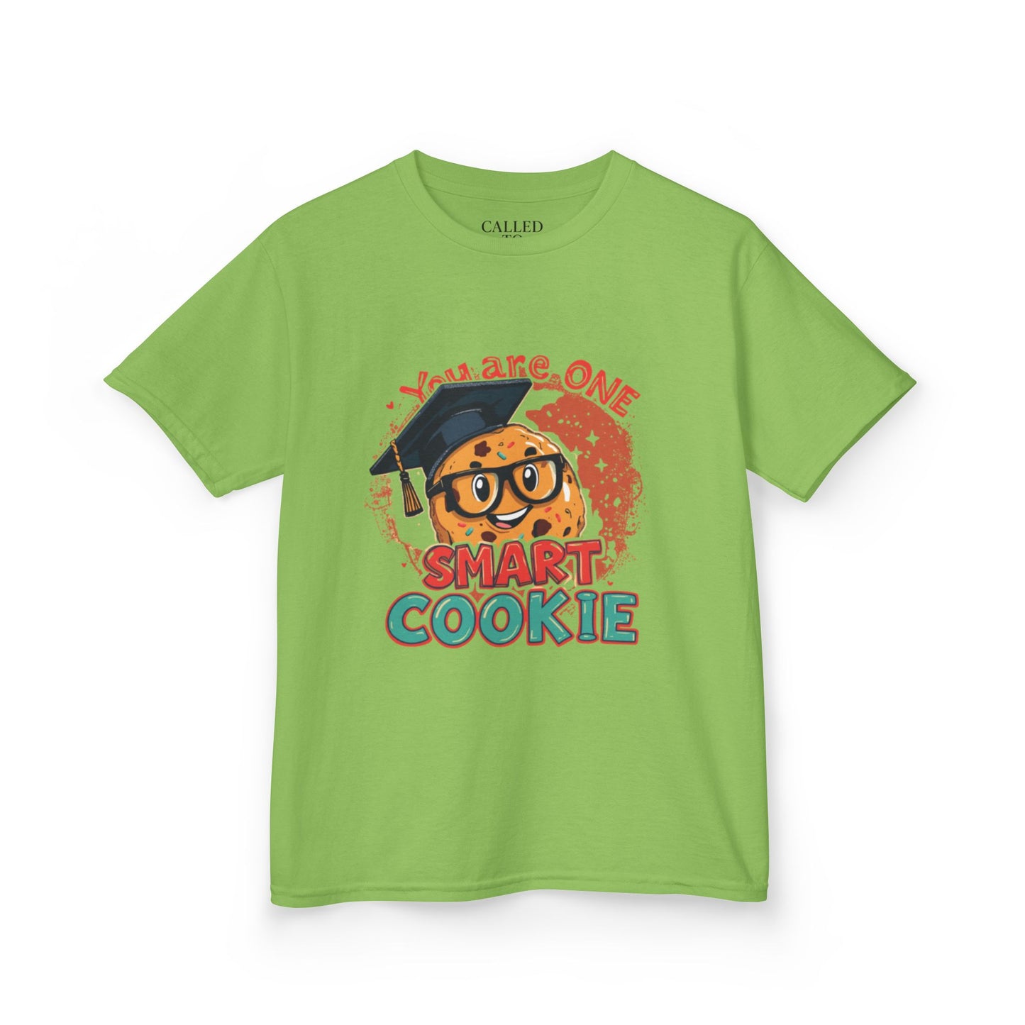 You Are One Smart Cookie kids tee | Smiling Cookie with Graduation Cap & Glasses