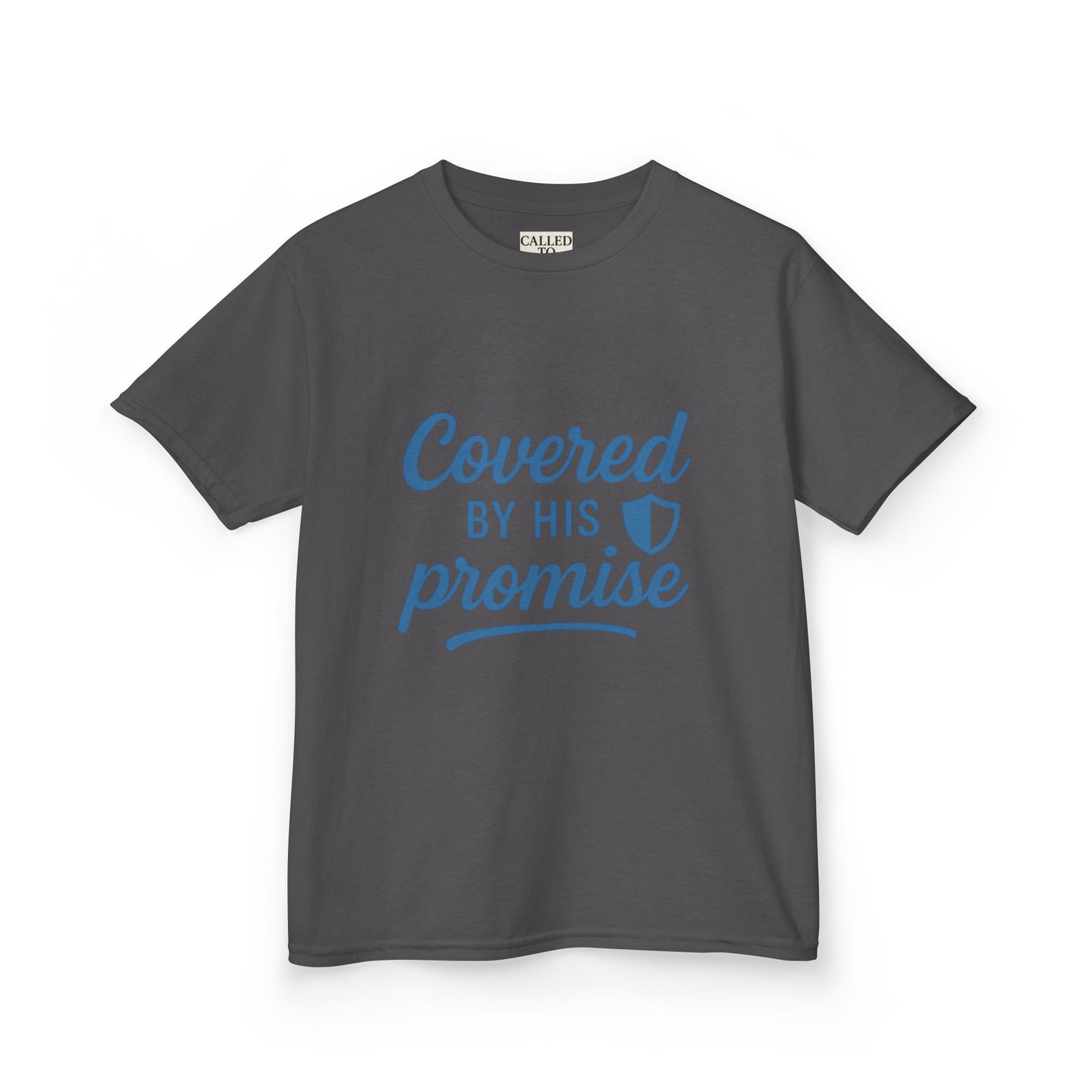 Inspirational Kids Tee - Covered by His Promise, Faith-Based Christian Shirt