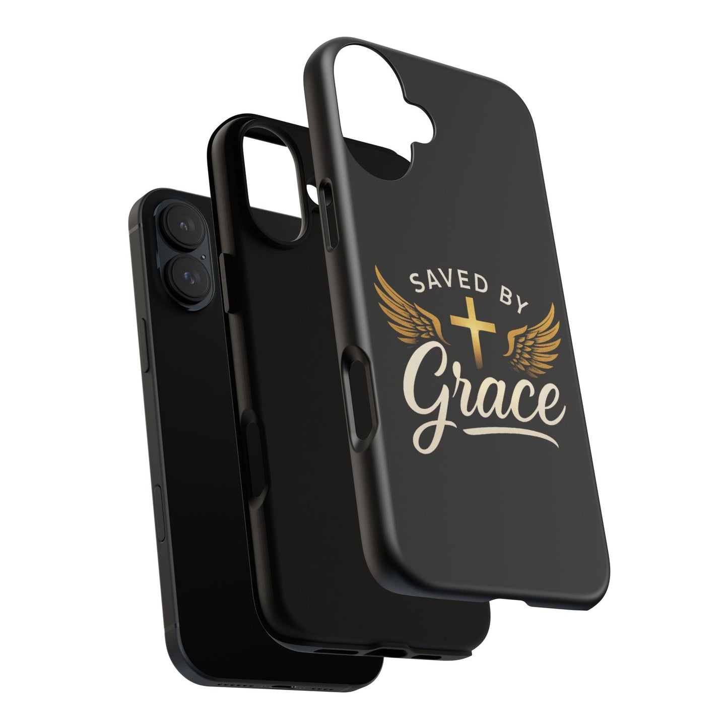 Christian Phone Case - Saved by Grace Design, Unique Gift for Believers, Inspirational Accessory, Stylish Christian Decor