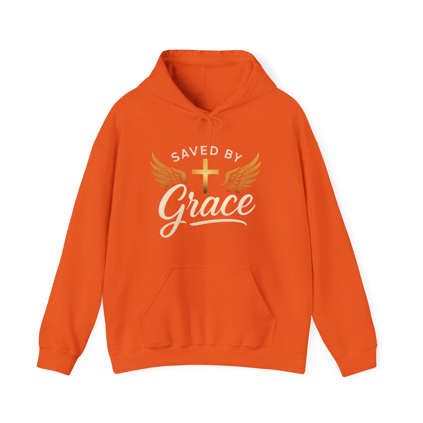 Saved by Grace Hooded Sweatshirt, Christian Apparel, Inspirational Hoodie, Faith Merchandise, Religious Gift, Unisex Streetwear