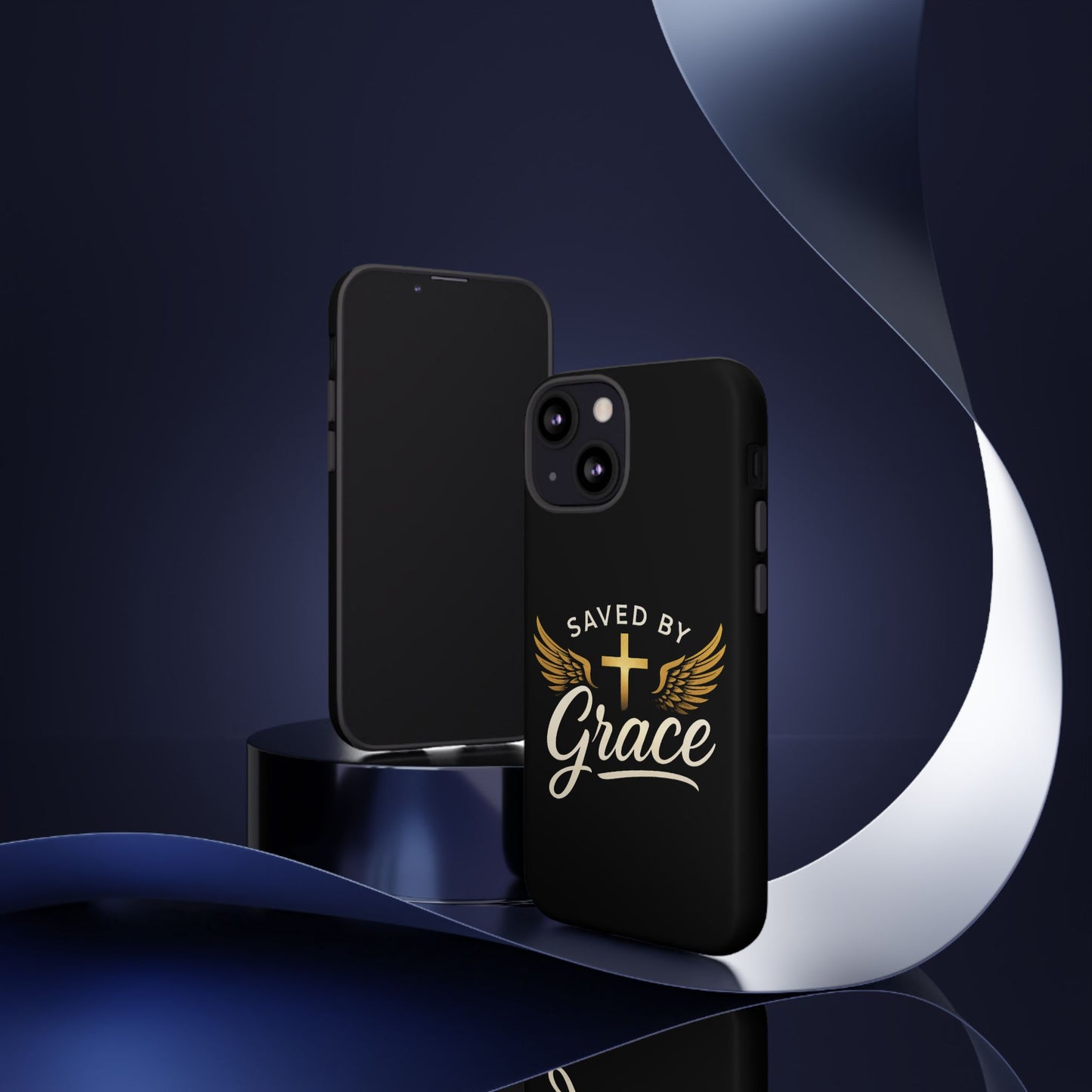Christian Phone Case - Saved by Grace Design, Unique Gift for Believers, Inspirational Accessory, Stylish Christian Decor