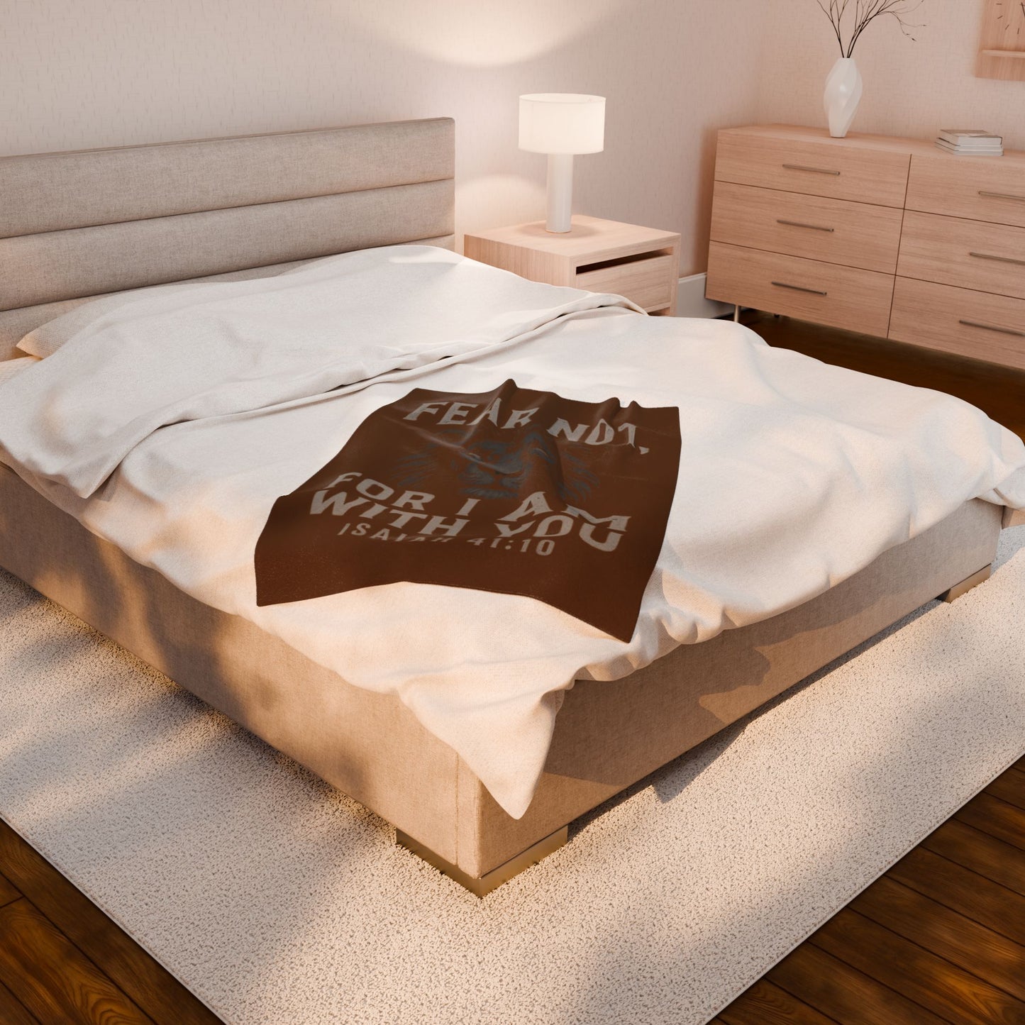 Cozy Velveteen Plush Blanket with Inspirational Lion Design | Warm Throw for Home, Unique Gift, Spiritual Decor, Family Comfort, Bible [...]