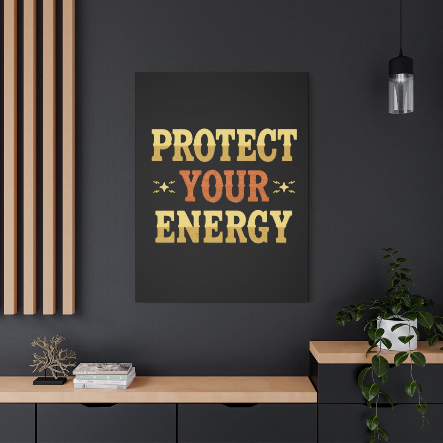 Protect Your Energy Canvas | Matte Stretched Wall Art