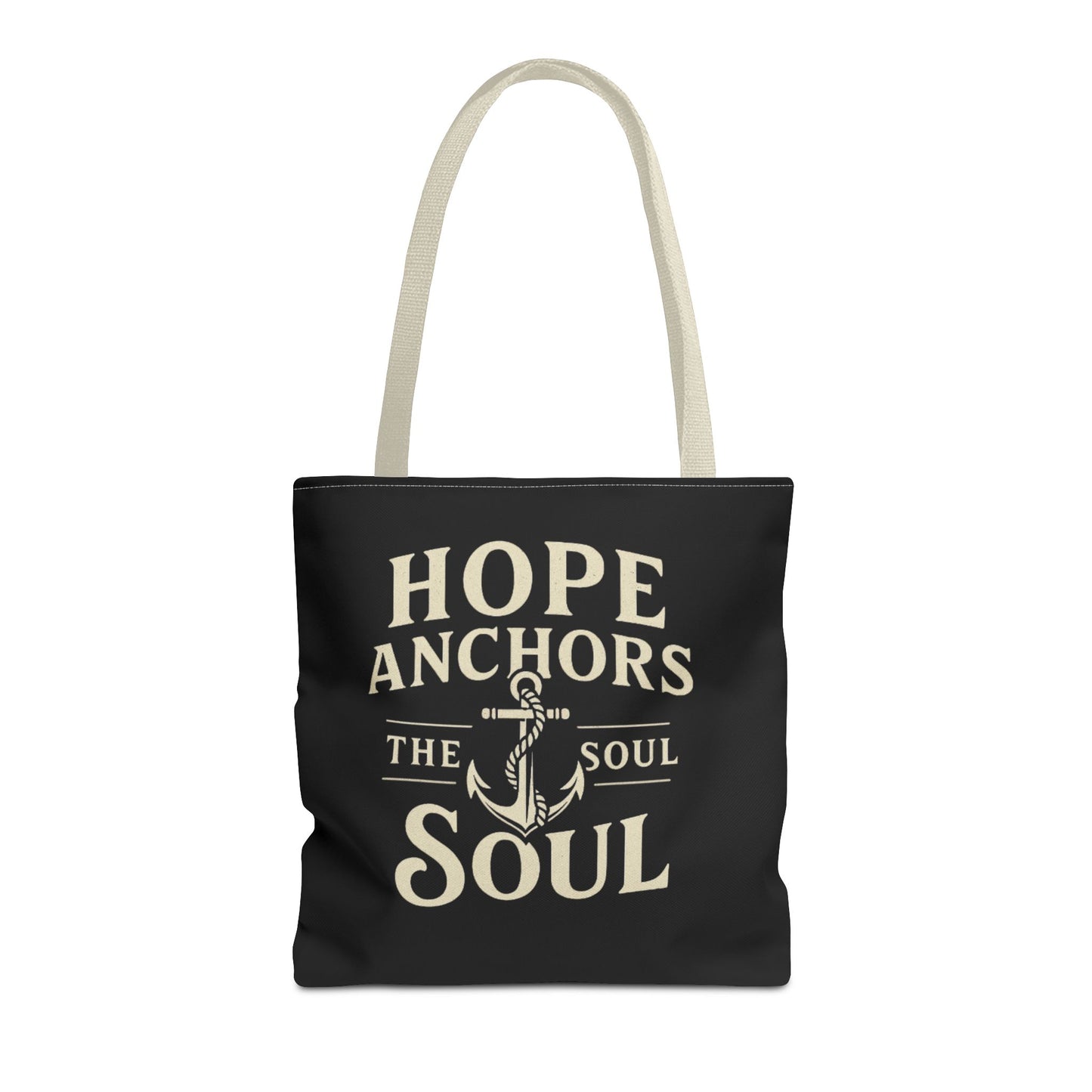 Inspirational Tote Bag - Hope Anchors the Soul, Everyday Use, Beach Bag, Travel Companion