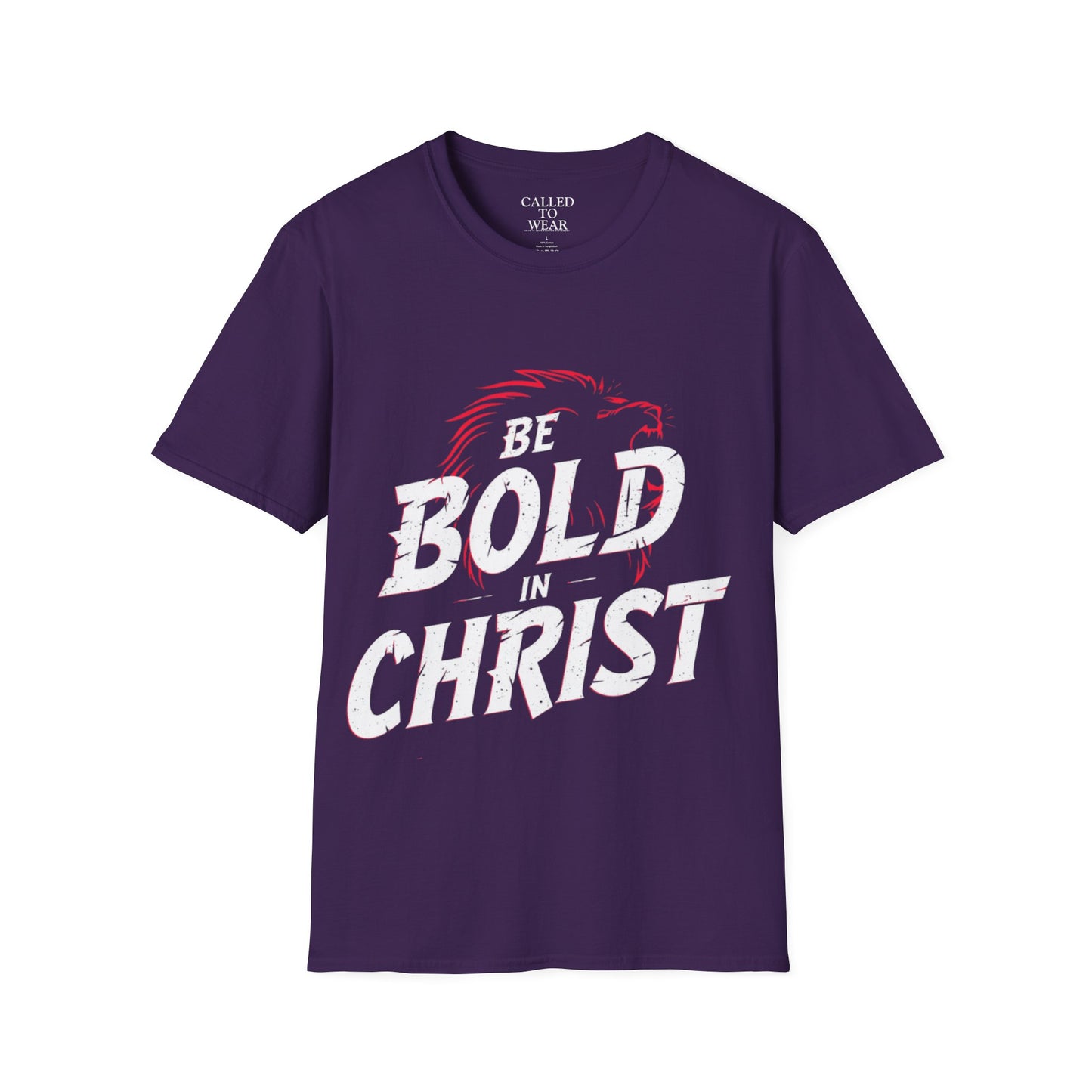 Be Bold in Christ T-Shirt | Christian Faith Tee, Lion Silhouette Typography