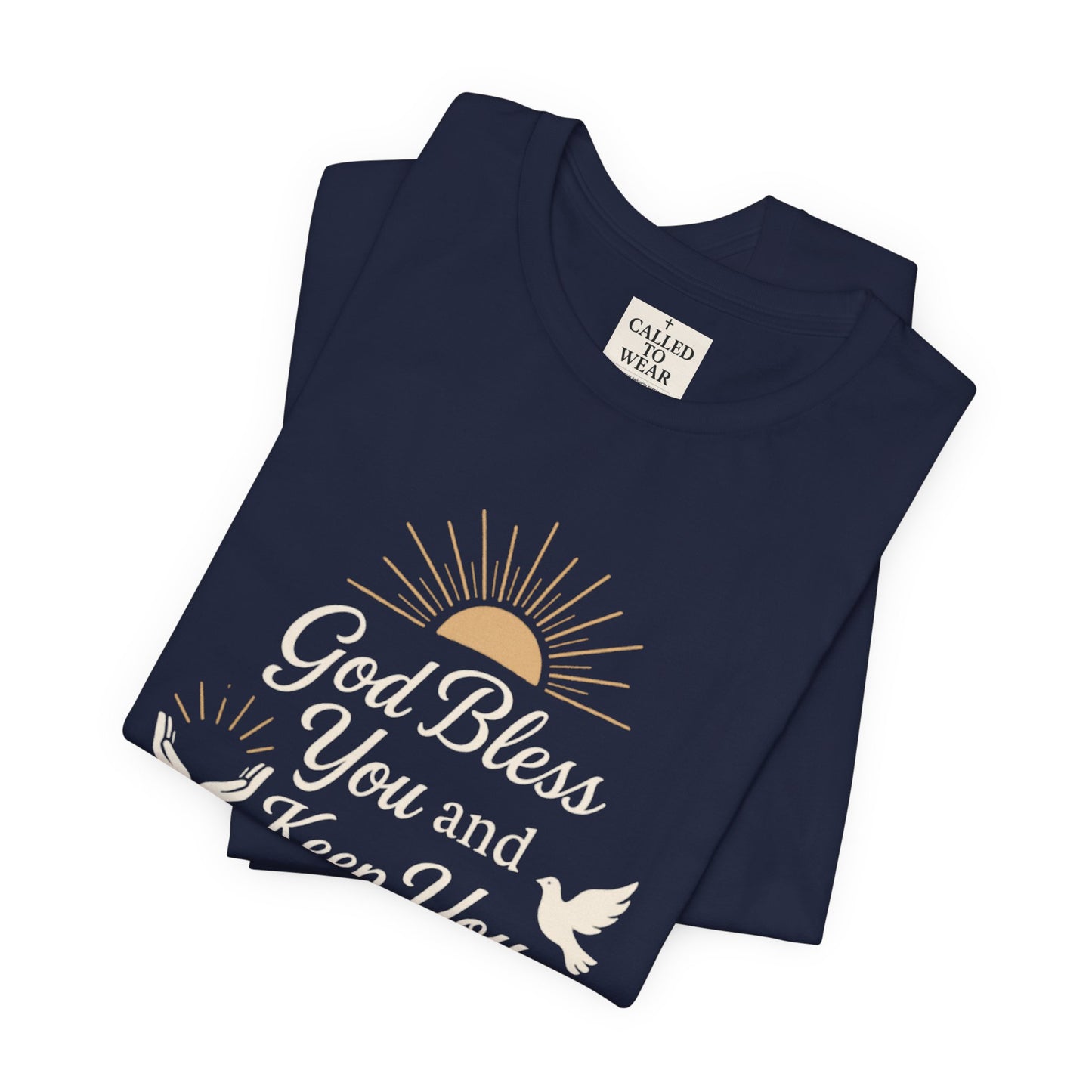 Faith-Inspired Unisex Tee, God Bless You and Keep You Christian Gift Shirt