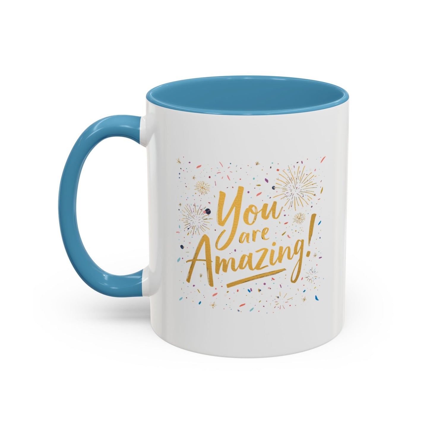 You Are Amazing Hand-Lettered Confetti Mug, Ceramic Coffee Mug