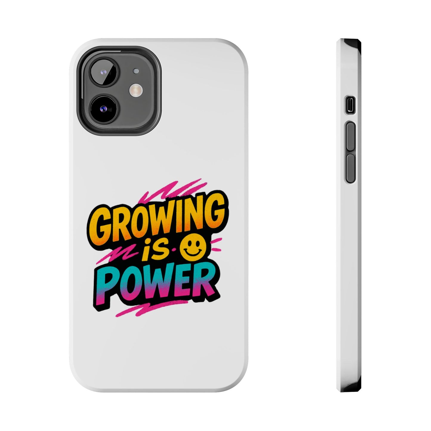 Empowering Tough Phone Case - 'Growing is Power' - Motivational Gifts, Unique Phone Accessories, Phone Protector, Gift for Teens