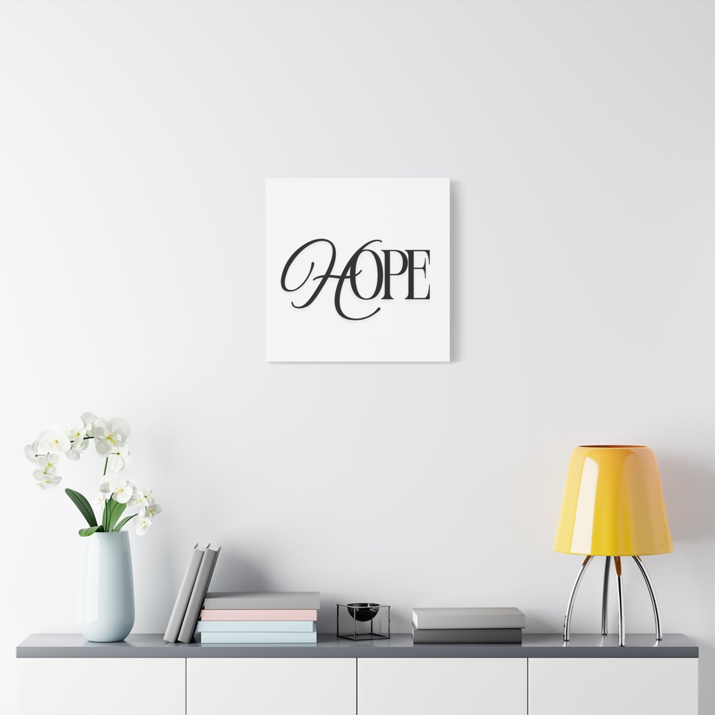 Hope Script Wall Art Canvas | Matte Stretched Canvas