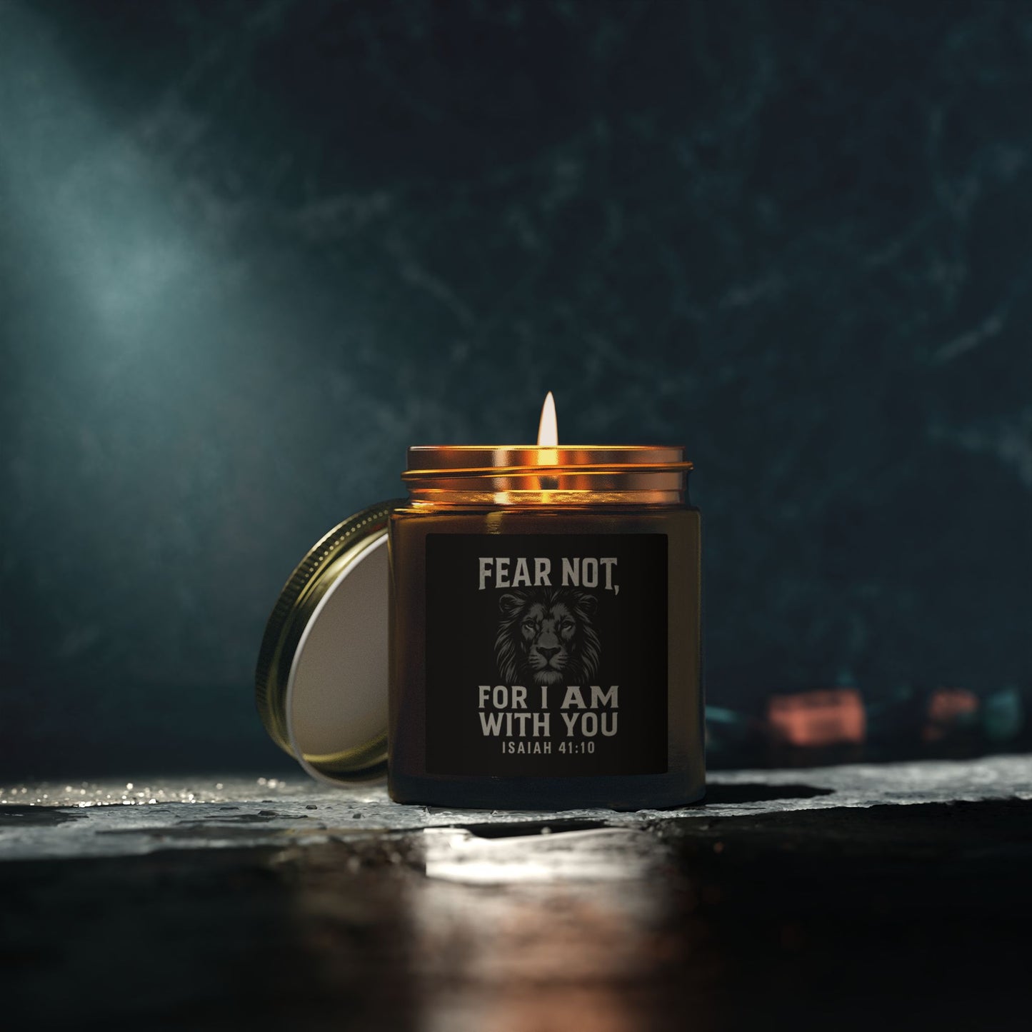 Scented Candle with Inspirational Quote, Aromatherapy Gift, Home Decor, Spiritual Relaxation, Motivation, Isaiah 41:10