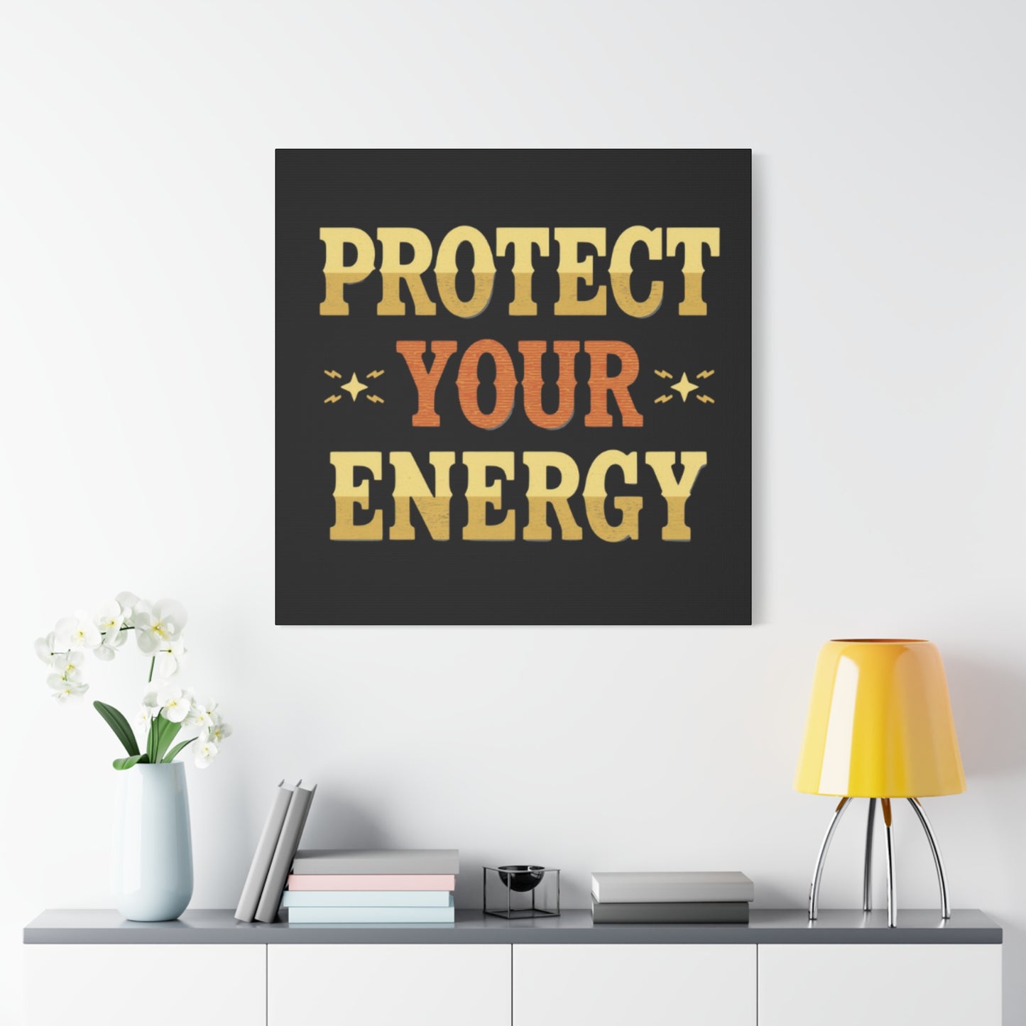 Protect Your Energy Canvas | Matte Stretched Wall Art