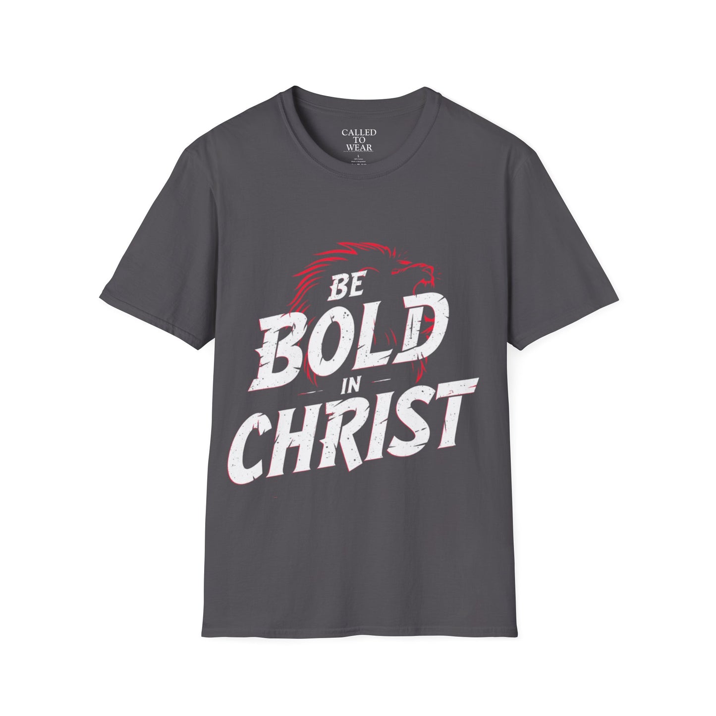 Be Bold in Christ T-Shirt | Christian Faith Tee, Lion Silhouette Typography