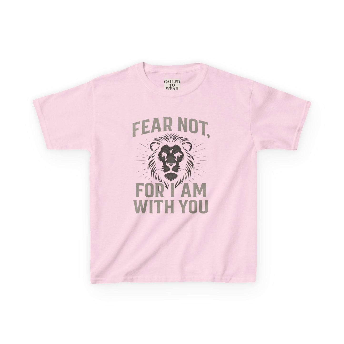 Kids Inspirational Lion Tee - Fear Not Design, Boys Girls Gift, Motivational T-Shirt, Children's Apparel, Faith-Based Clothing