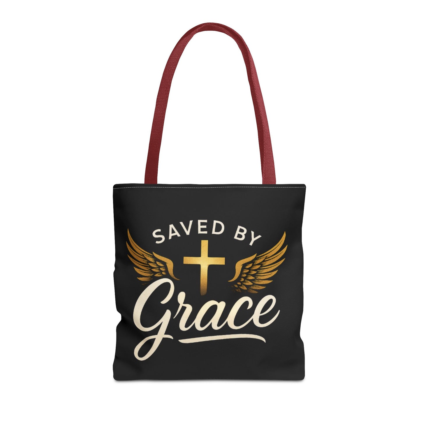 Saved by Grace Tote Bag | Inspirational Christian Gift for Faith, Spiritual Journey, Church Events, Everyday Use, Stylish Carryall