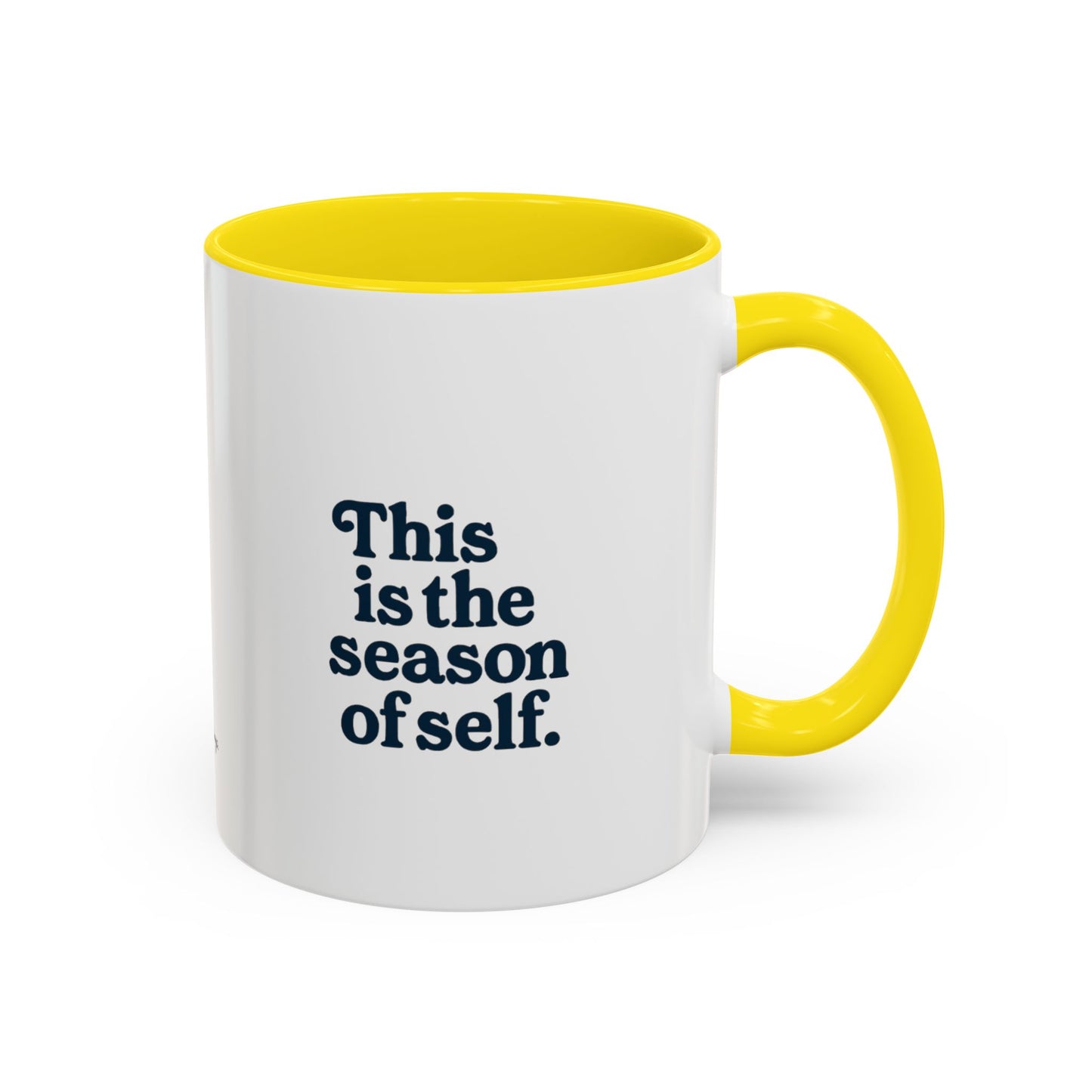 Motivational Accent Mug - Season of Self, Gift for Coaches and Coffee Lovers, 11oz or 15oz