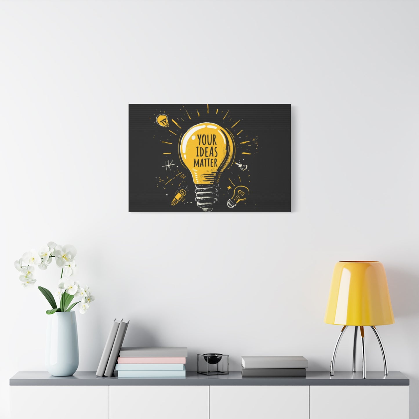 Your Ideas Matter lightbulb Matte Canvas