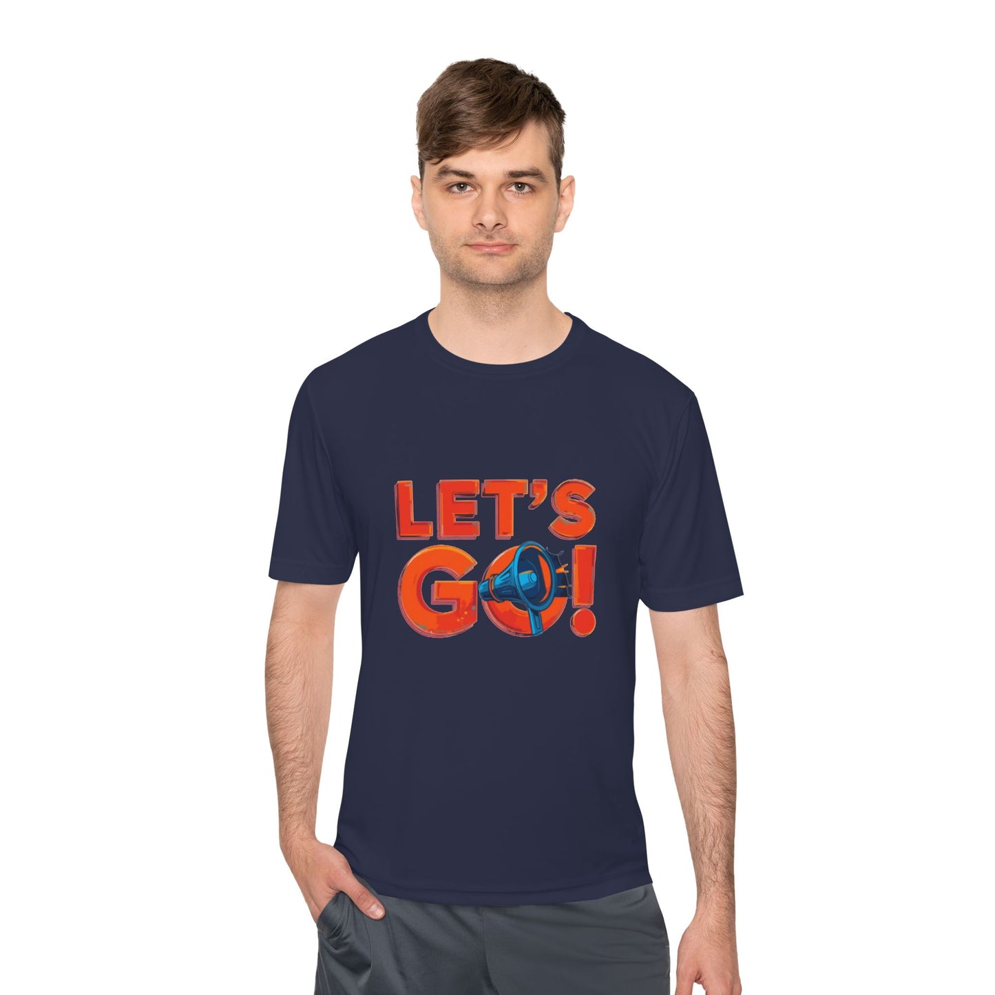 LET'S GO! Momentum Graphic Tee | Lightweight Polyester Athletic Shirt