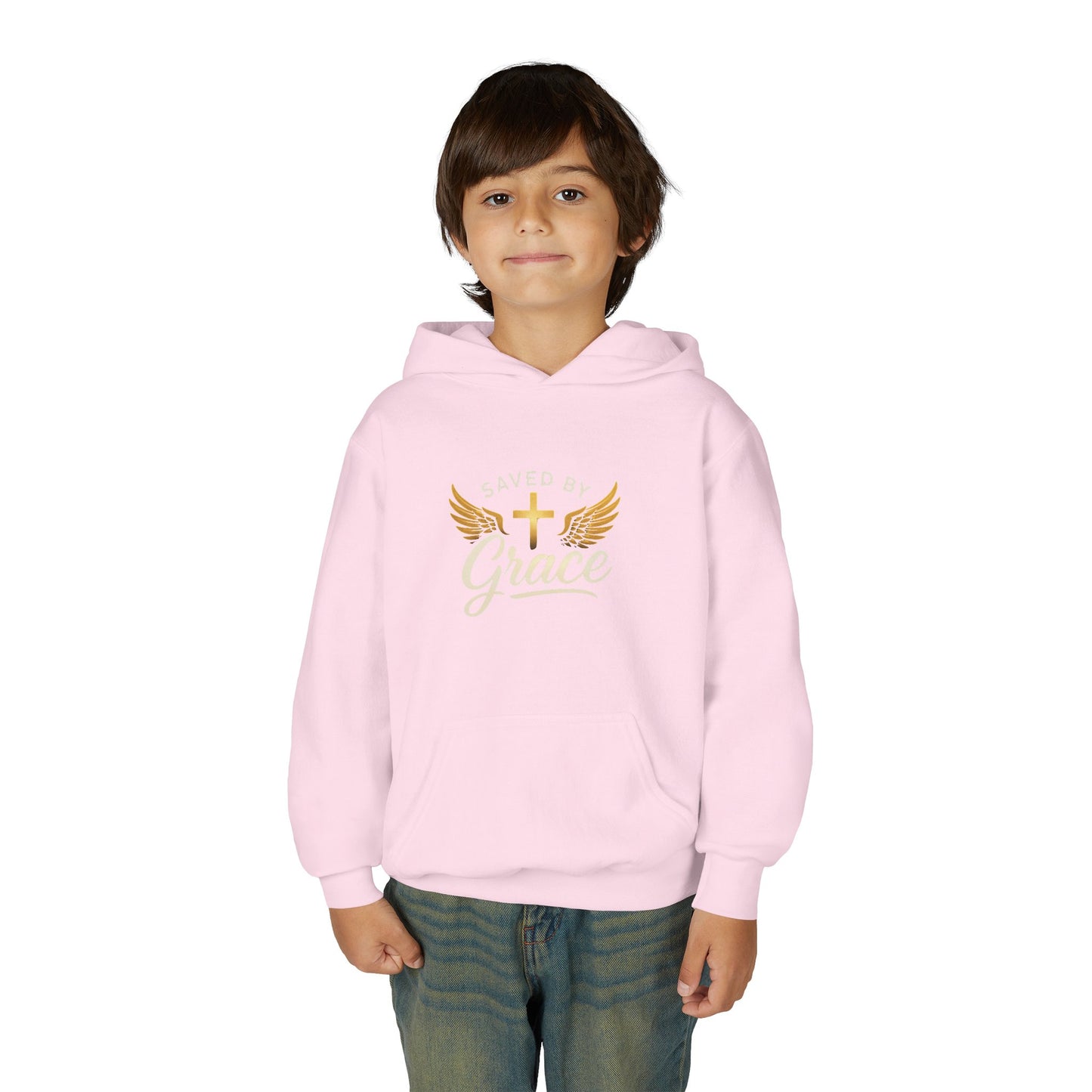 Saved by Grace Youth Hoodie, Inspirational Sweatshirt, Christian Gift, Teen Apparel, Faith-Based Fashion, Hooded Sweatshirt