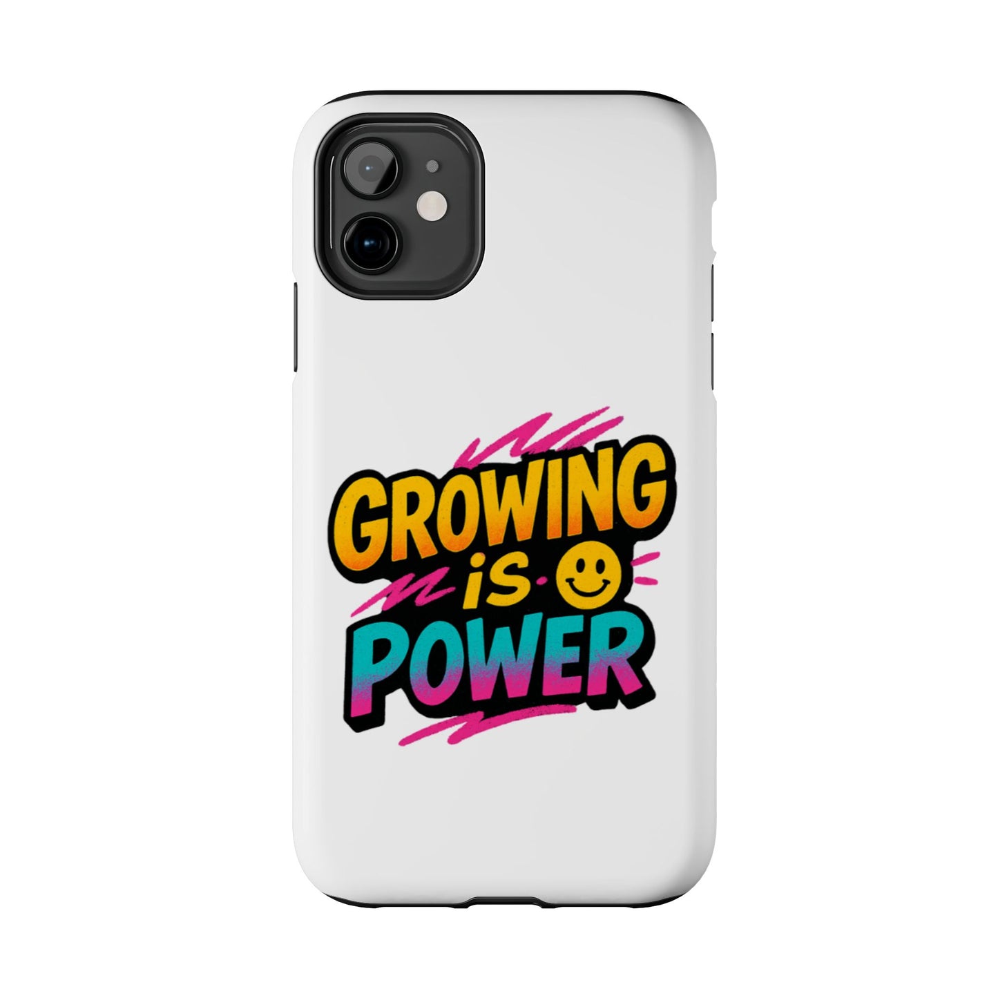 Empowering Tough Phone Case - 'Growing is Power' - Motivational Gifts, Unique Phone Accessories, Phone Protector, Gift for Teens