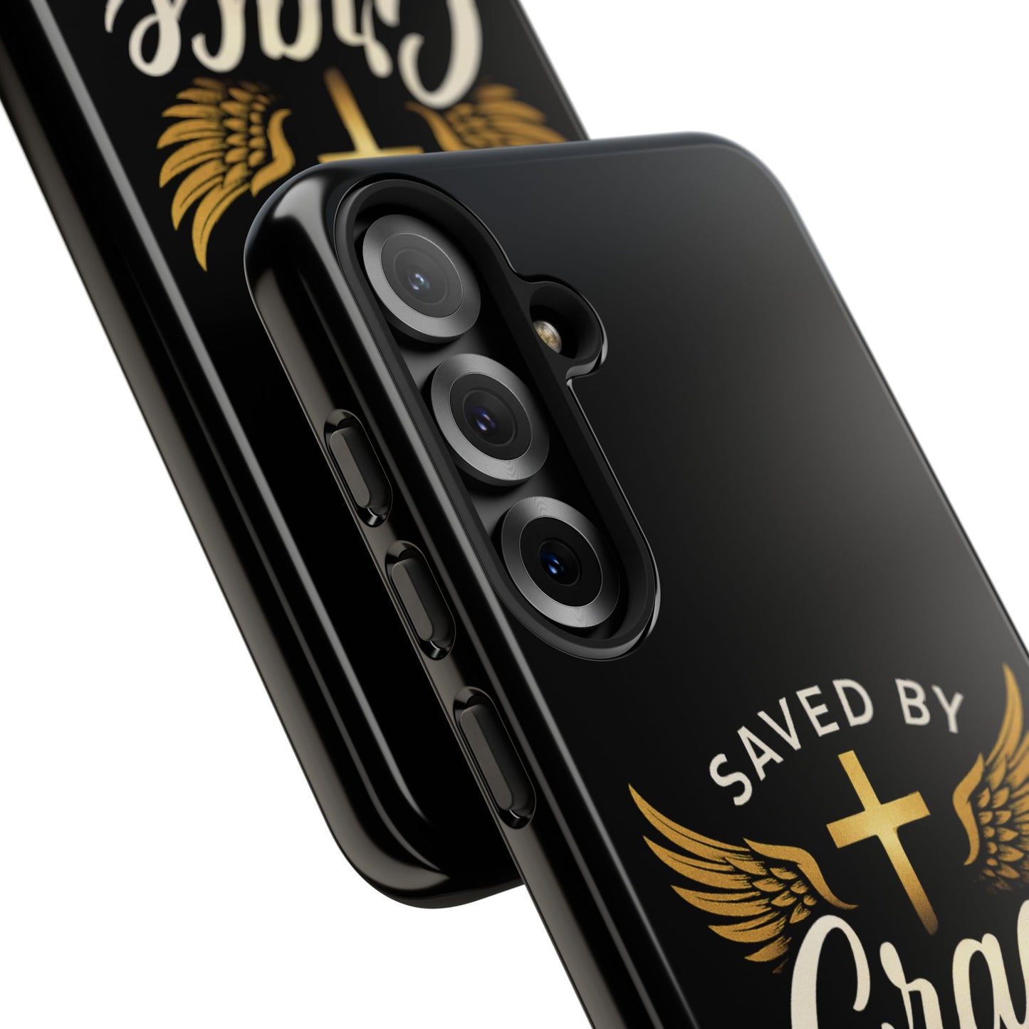 Christian Phone Case - Saved by Grace Design, Unique Gift for Believers, Inspirational Accessory, Stylish Christian Decor