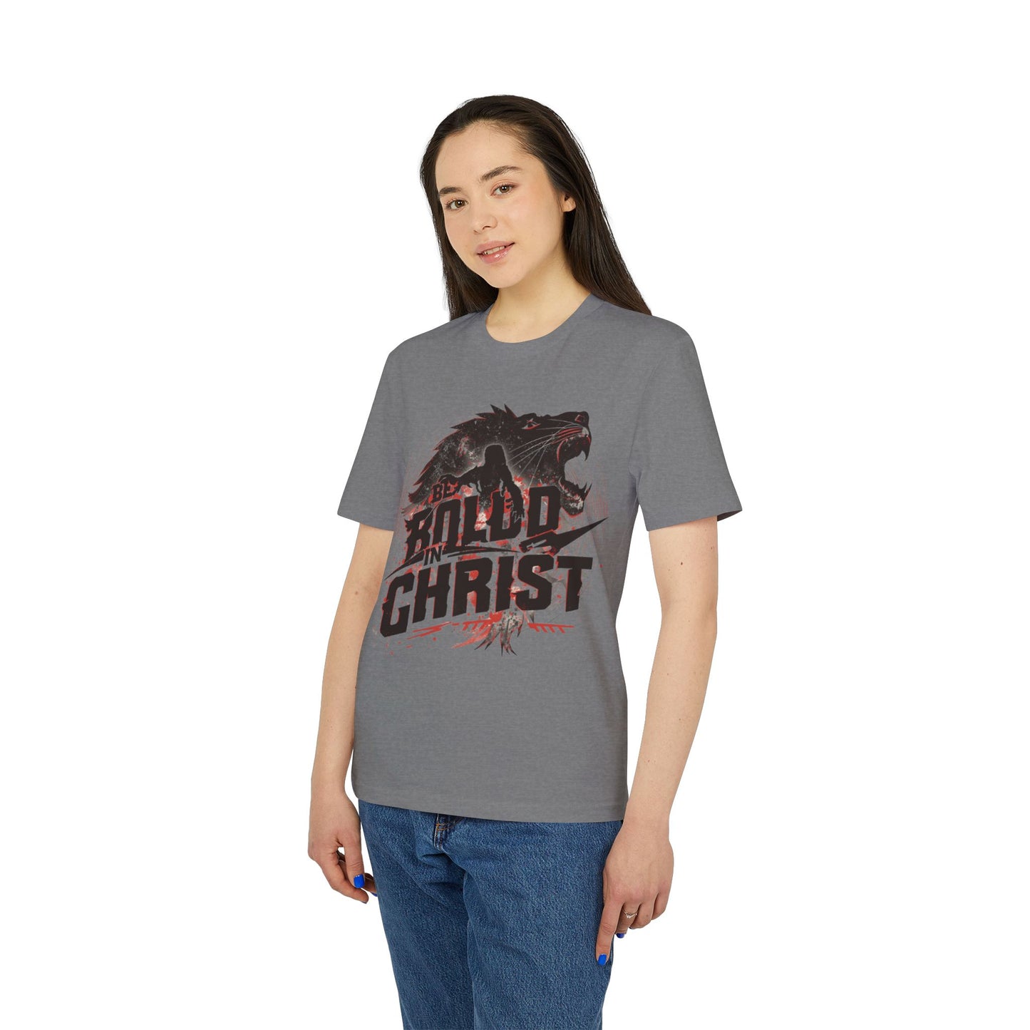 Wolf Silhouette Faith Graphic T-shirt | Distressed Battle Cry Tee