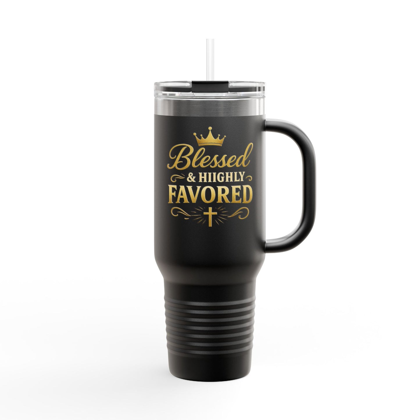 Blessed & Highly Favored 40oz Insulated Travel Mug - Inspirational On-the-Go Drinkware, Perfect for Gifts, Travel Essentials, and [...]
