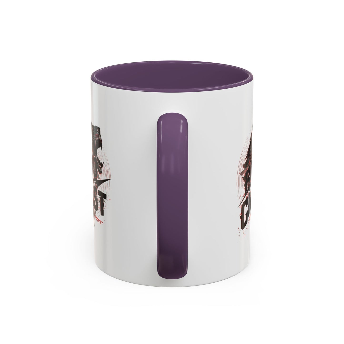 Be Bold In Christ mug | Christian wolf graphic, black accented coffee mug