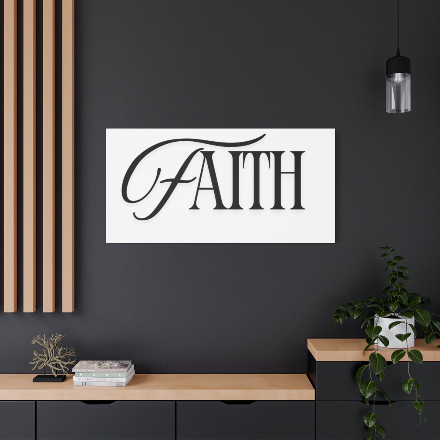 Faith typography wall art Canvas | Matte stretched 1.25"