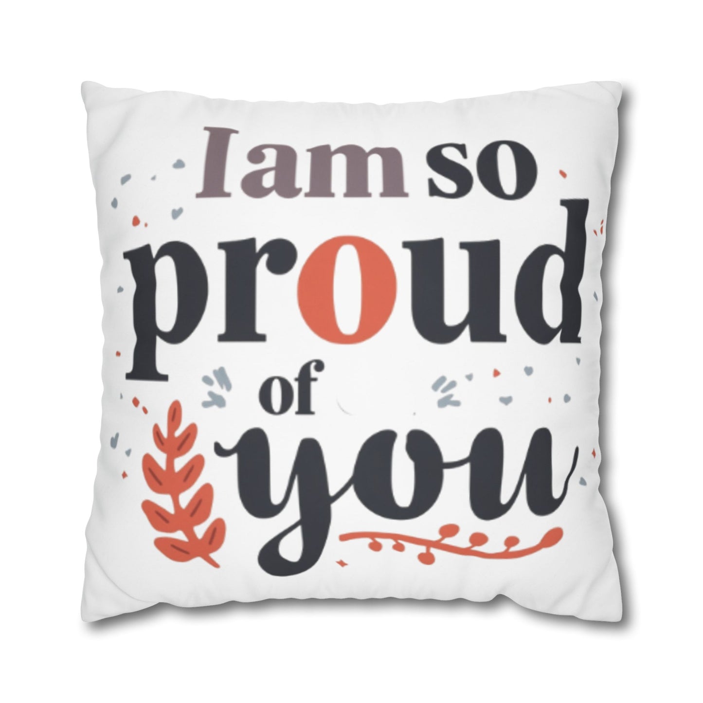 Hand-Lettered Encouragement Square Poly Canvas Pillowcase | Autumn Accents, Double-Sided
