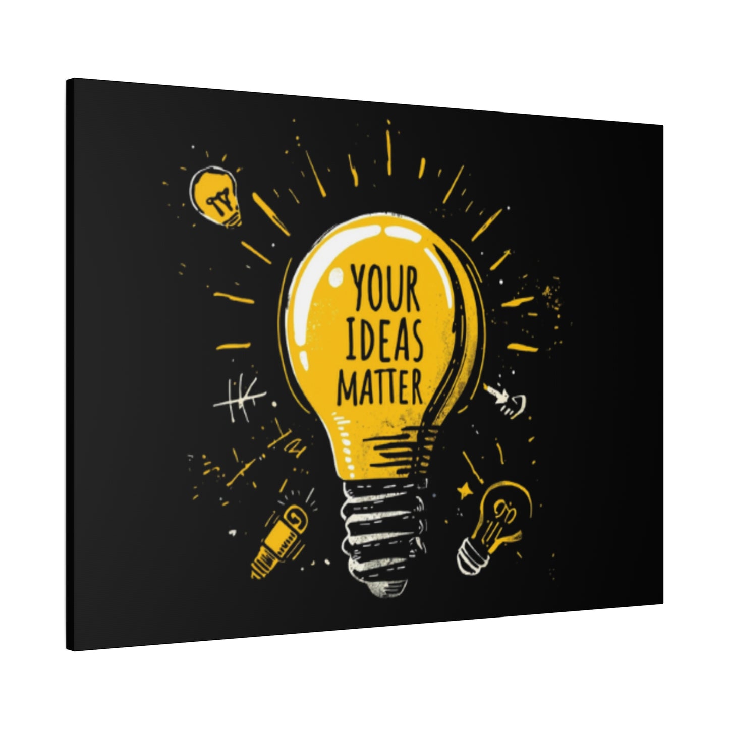 Your Ideas Matter lightbulb Matte Canvas