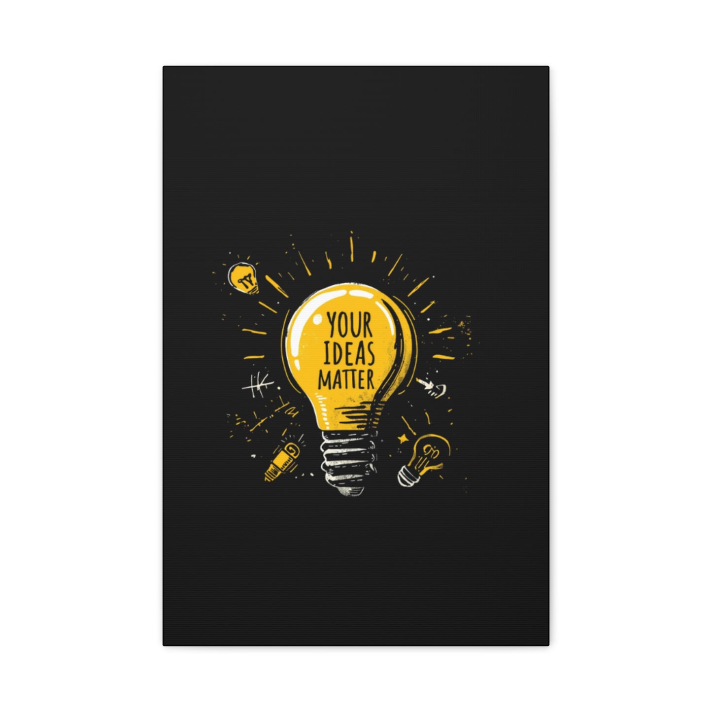 Your Ideas Matter lightbulb Matte Canvas