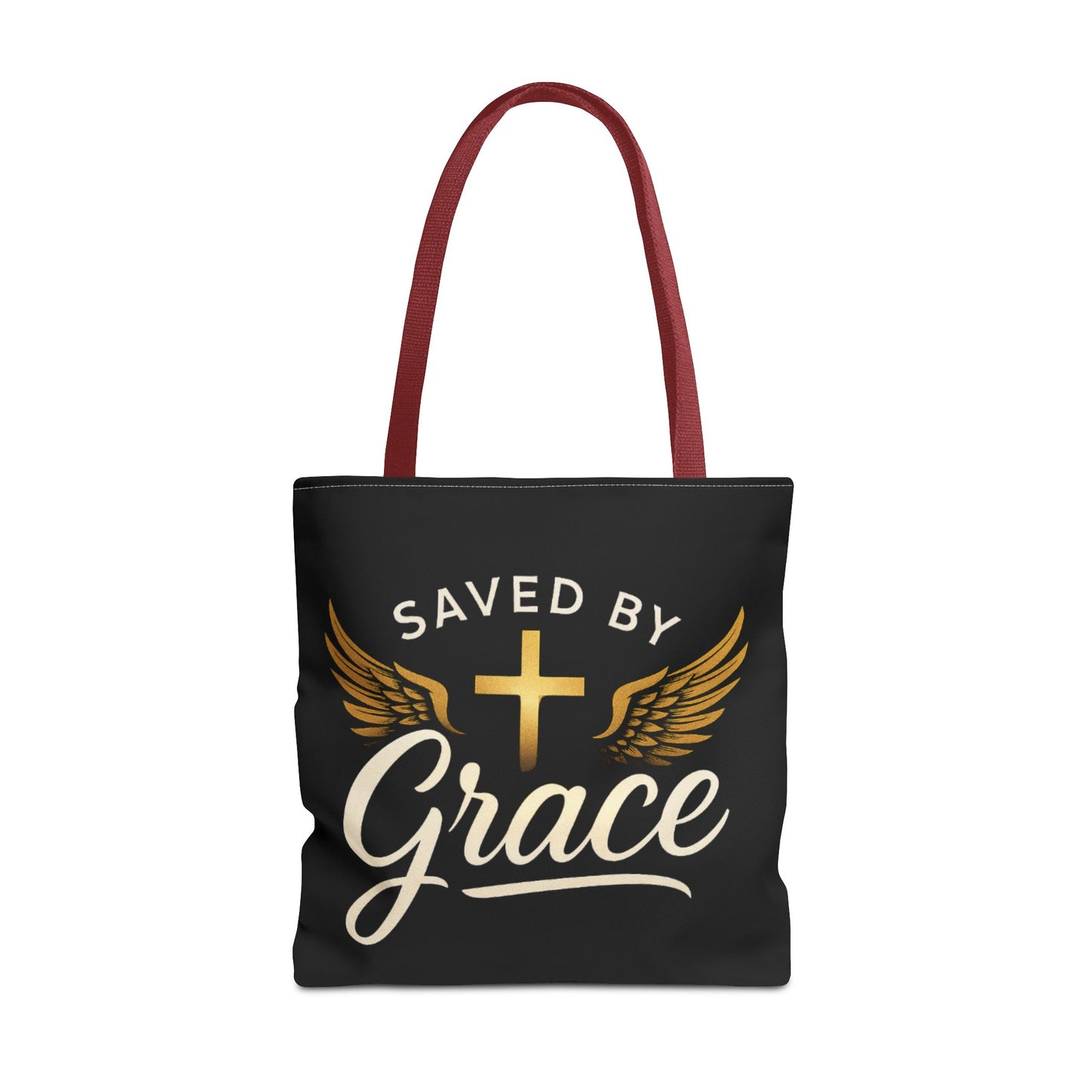 Saved by Grace Tote Bag | Inspirational Christian Gift for Faith, Spiritual Journey, Church Events, Everyday Use, Stylish Carryall