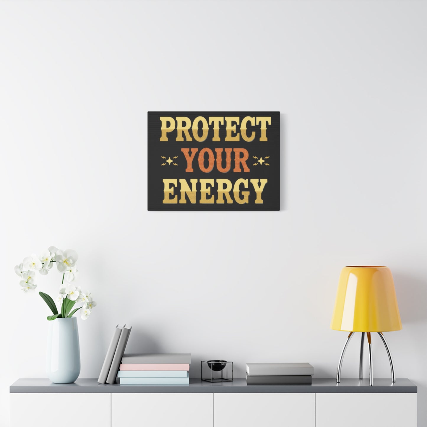 Protect Your Energy Canvas | Matte Stretched Wall Art